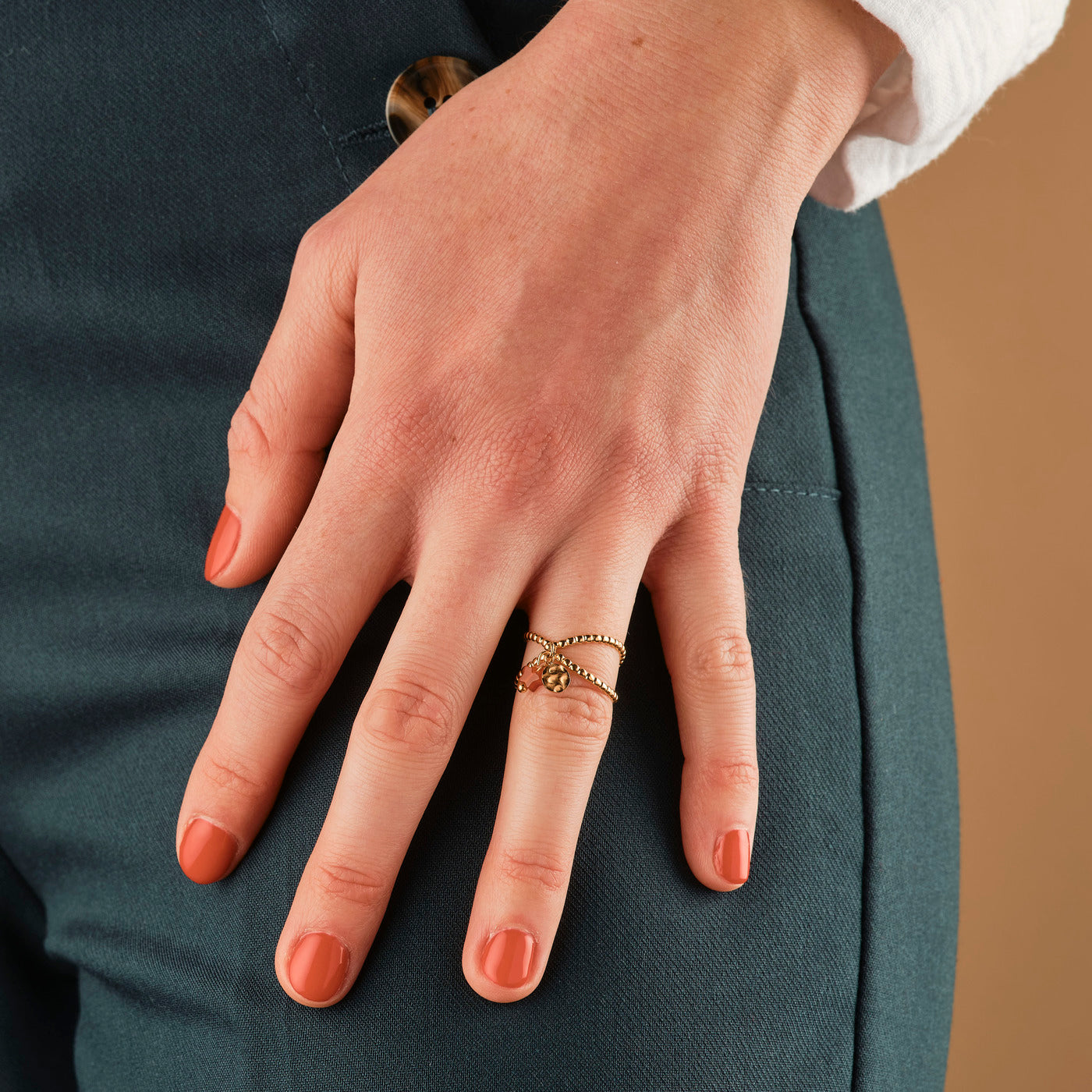 Bague Fausta - Orange