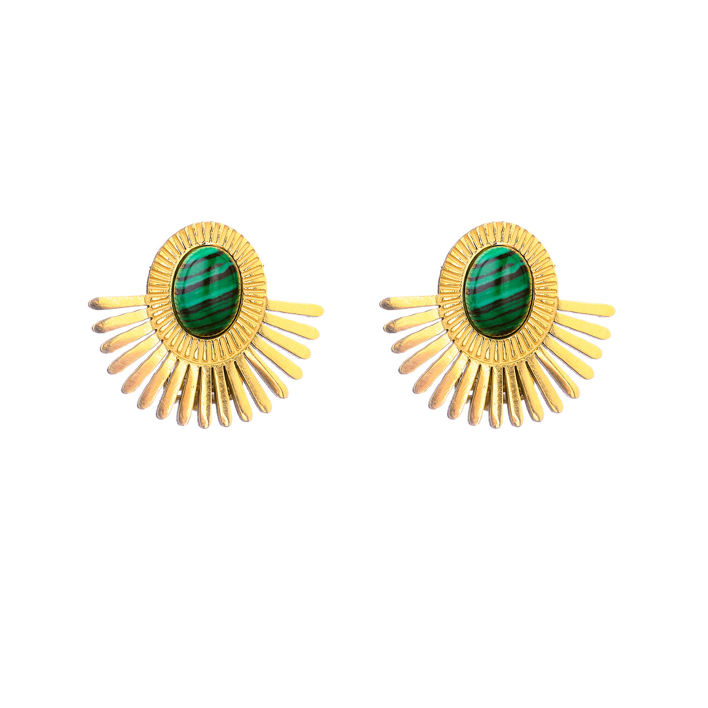 Boucles d'oreilles à clip Bianca - Vert