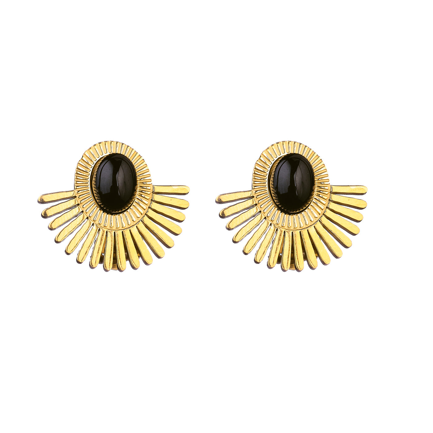 Boucles d'oreilles à clip Bianca - Noir