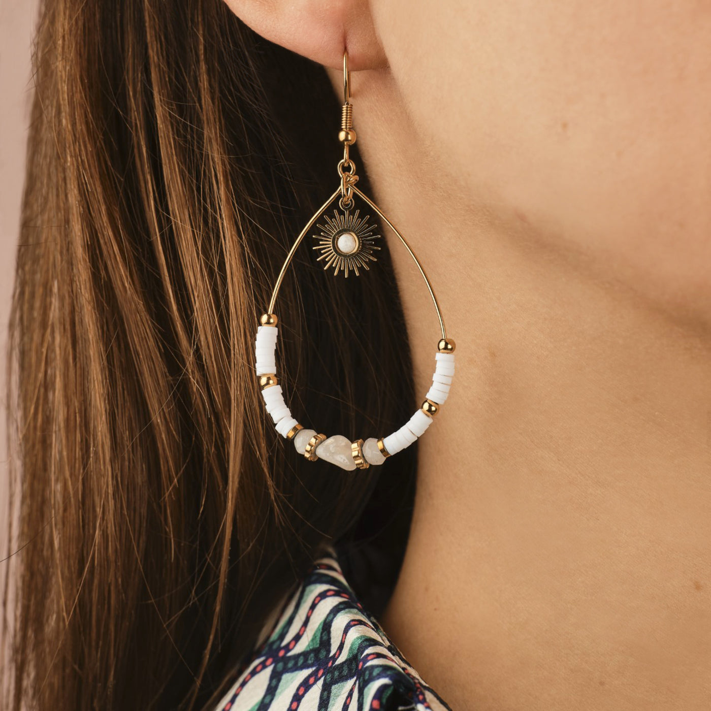 Boucles d'oreilles Tatiana - Blanc