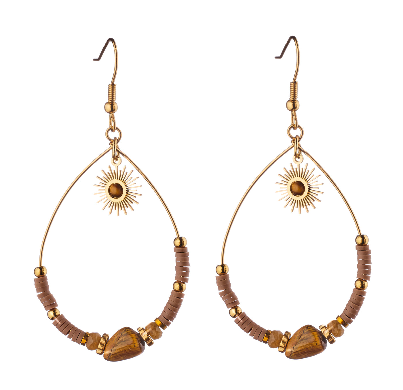 Boucles d'oreilles Tatiana - Marron