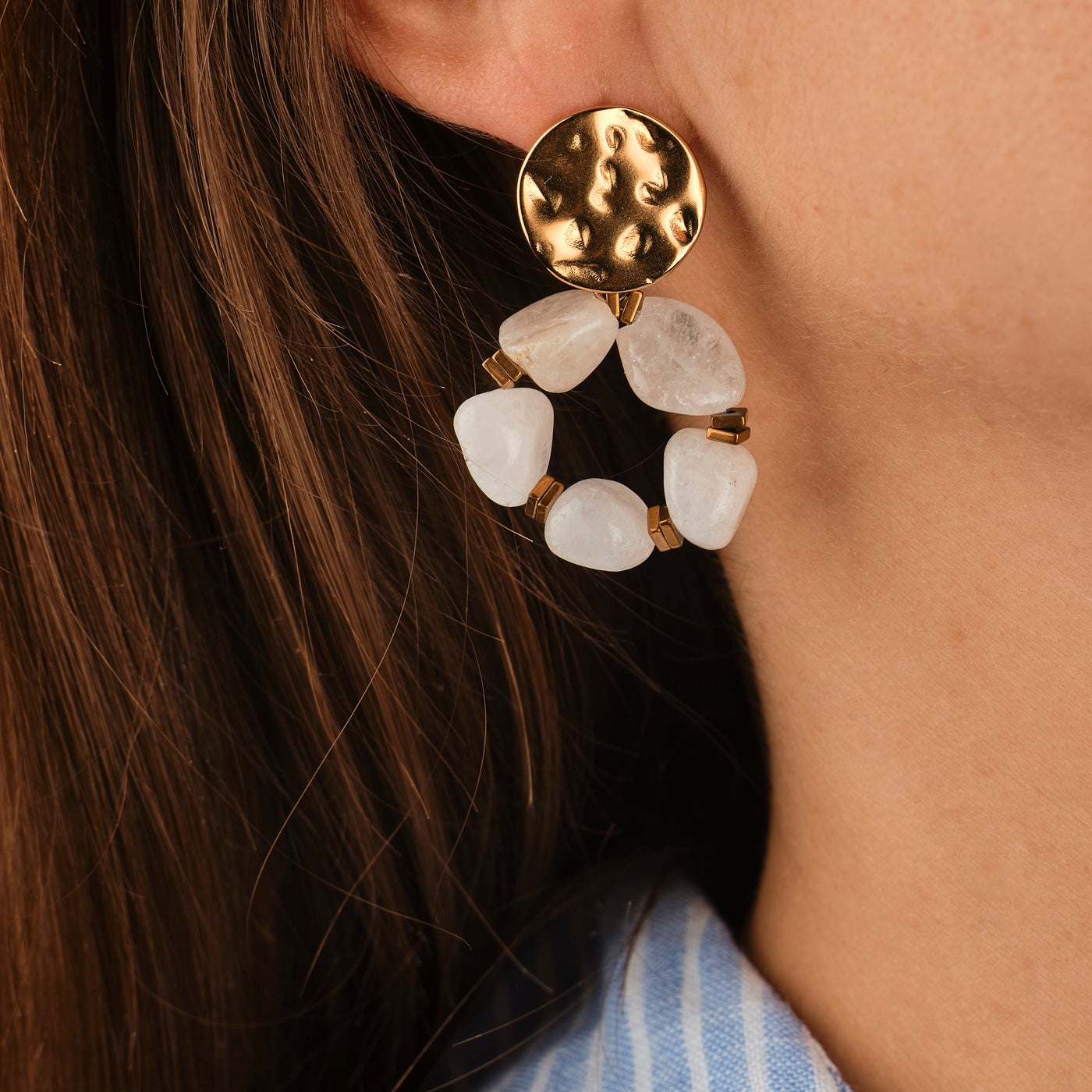 Boucles d'oreilles Elsa - Blanc