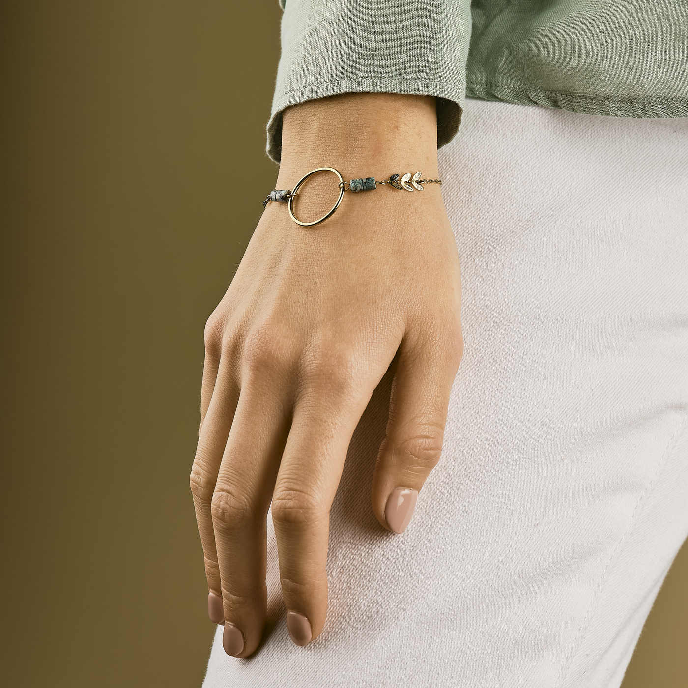 Bracelet Alina - Gris bleuté