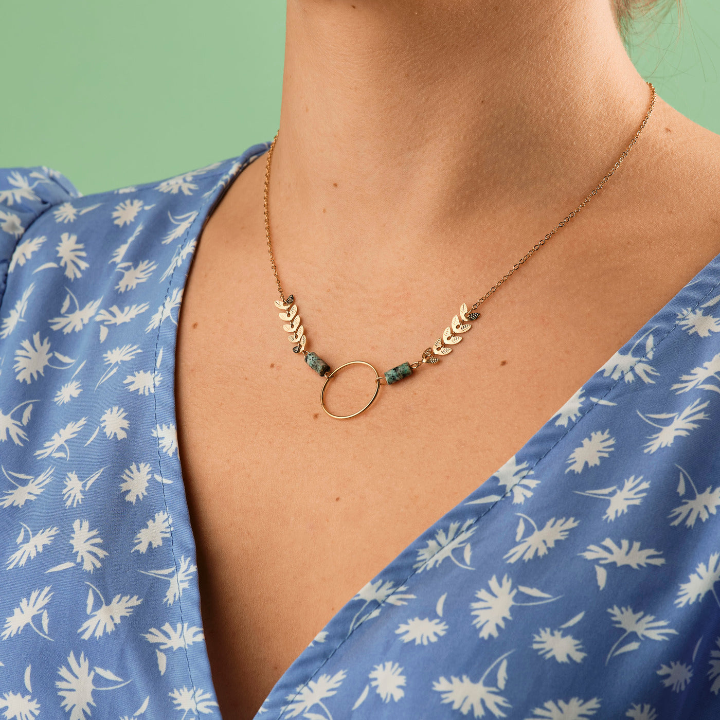 Collier Alina - Gris bleuté