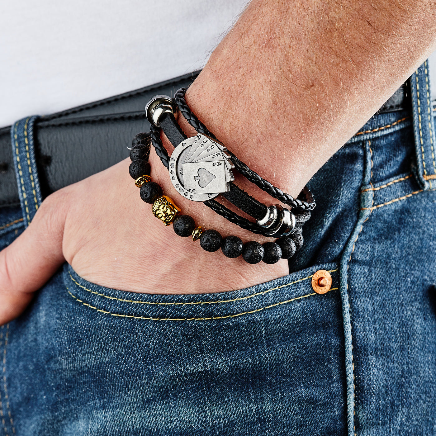 Bracelet Solférino - pierres naturelles