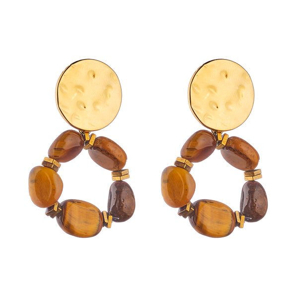Boucles d'oreilles Elsa - Marron